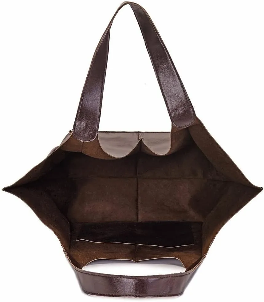 Large Capacity Shoulder Wallet Purse for Work Travel Shopping Womens Hobo Retro Tote Handbag
