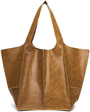 Large Capacity Shoulder Wallet Purse for Work Travel Shopping Womens Hobo Retro Tote Handbag