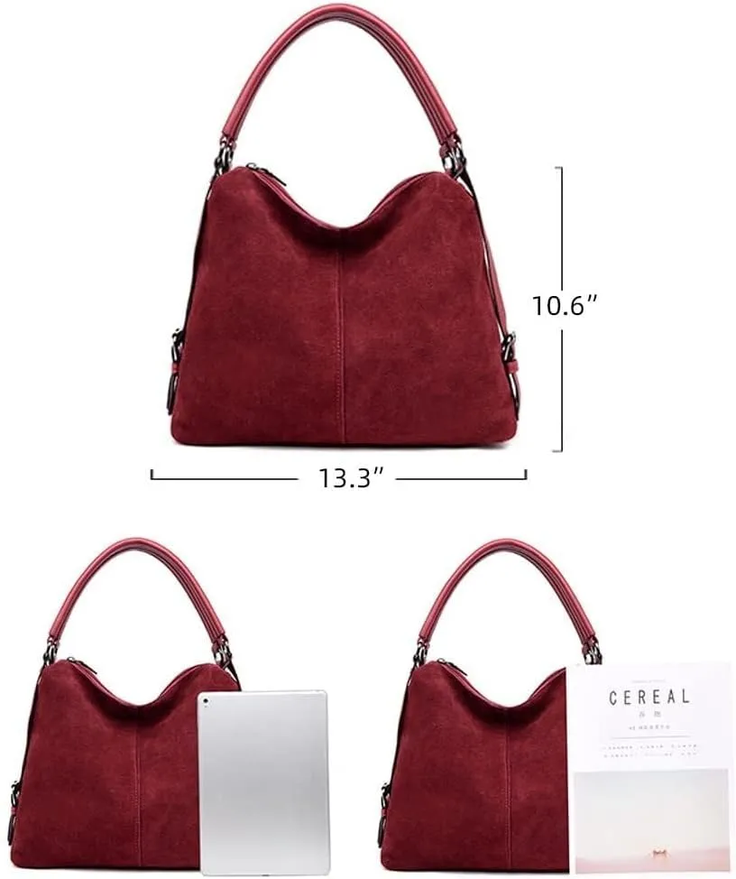 Leather Shoulder Hobo Purse Retro Travel Crossbody Large Top Handle for Work Commute Tote Handbag for Women