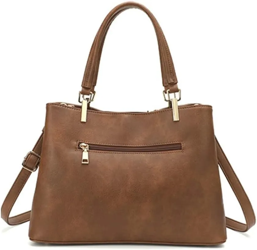 Leather Shoulder Purse Large Capacity Crossbody Hobo Travel Commute Purse Womens Handbag