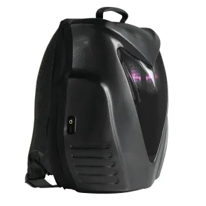 LED Backpack Programmable Color Laptop Portable Motorcycle Cycling Large Capacity Water Proof Hard Case Owl Eye 56x40 Px