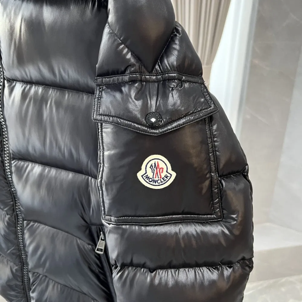 Maya MONCLER 017 Gloss Black Down Jacket