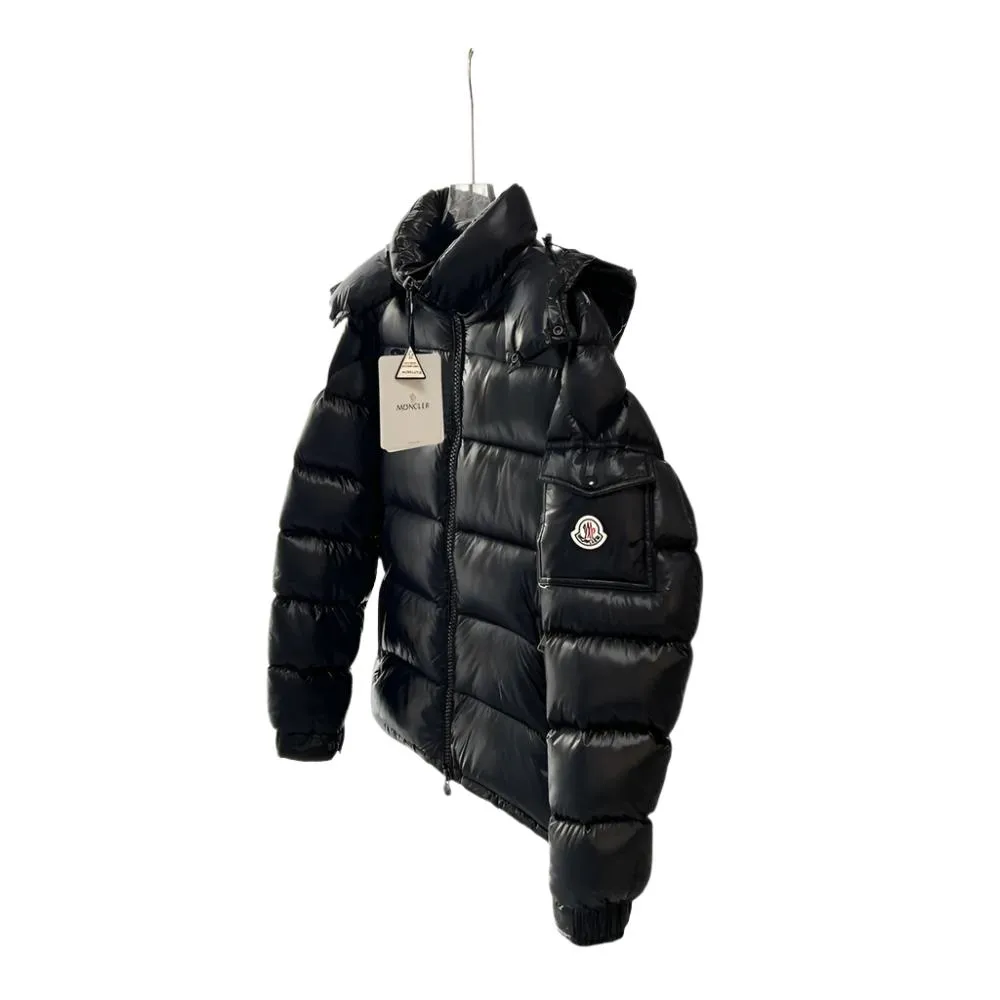 Maya MONCLER 017 Gloss Black Down Jacket
