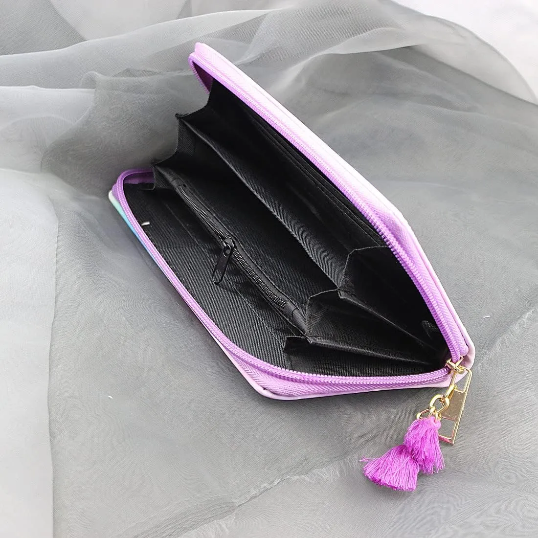 MayeBridge Womens Printed Zip Around Wallet Unicorn Wallets Purse Unicorn Zipper Wallet Long Clutch Bag PU Leather Purse For Girls Women Christmas Gift(Unicorn C0514)