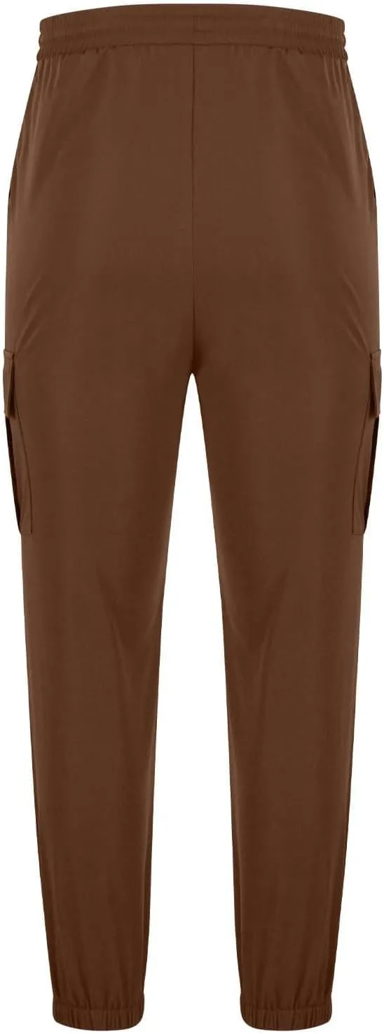 Men Joggers Pants with Pockets Slim Fit Baggy Chino Cinch Bottom Cargo Sweatpants Casual Workout Outdoor Sweat Pants