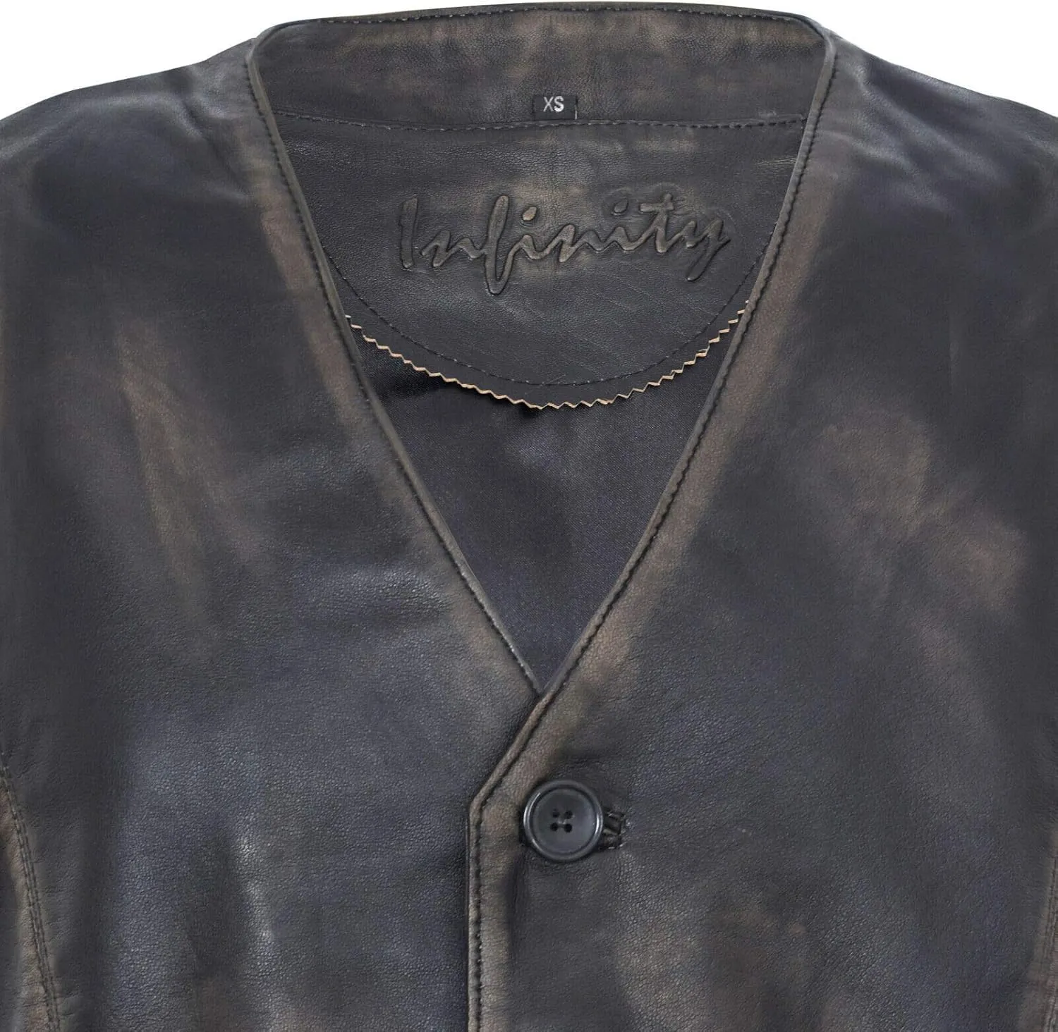 Mens Black Leather Waistcoat Casual Classic Formal Traditional Gilet Vest