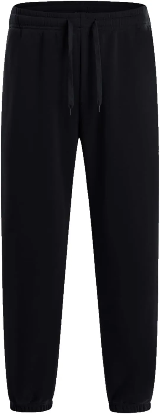Mens Fleece Sweatpants Cotton Elastic Bottom Joggers with Pockets Active Athletic Baggy Running Sweat Pants