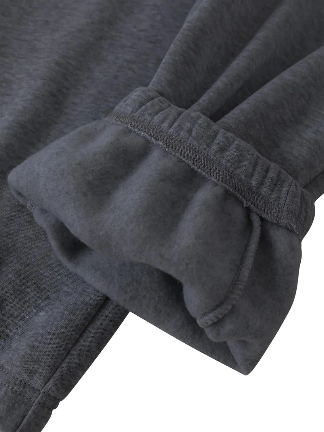 Mens Fleece Sweatpants Cotton Elastic Bottom Joggers with Pockets Active Athletic Baggy Running Sweat Pants