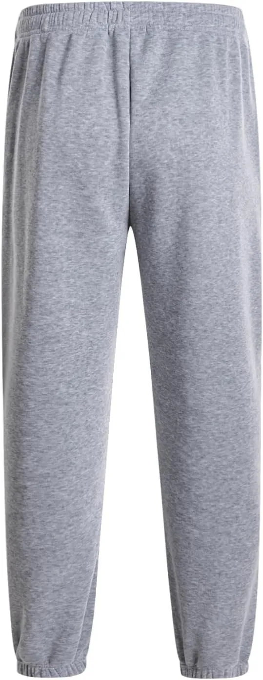 Mens Fleece Sweatpants Cotton Elastic Bottom Joggers with Pockets Active Athletic Baggy Running Sweat Pants