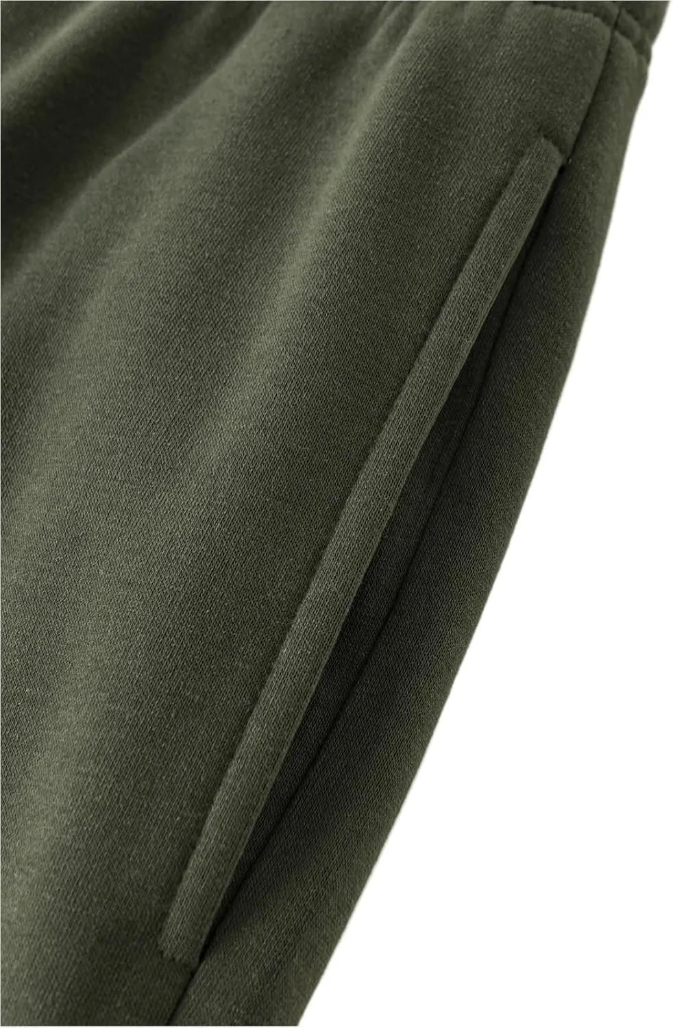 Mens Fleece Sweatpants Cotton Elastic Bottom Joggers with Pockets Active Athletic Baggy Running Sweat Pants