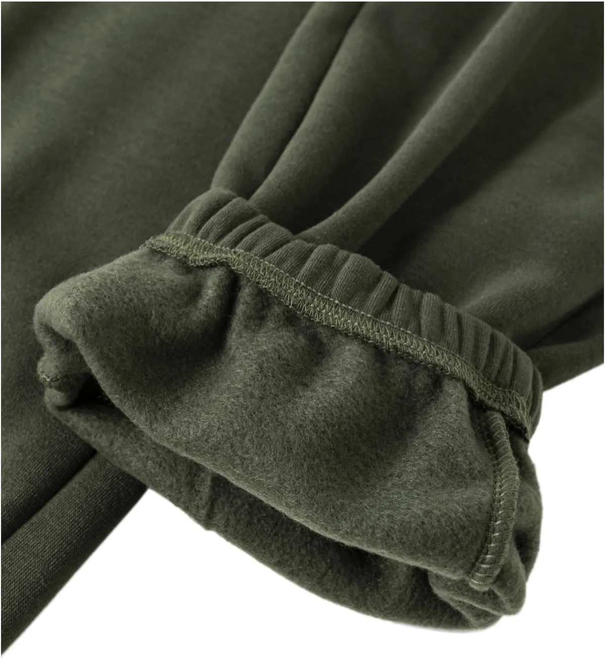 Mens Fleece Sweatpants Cotton Elastic Bottom Joggers with Pockets Active Athletic Baggy Running Sweat Pants