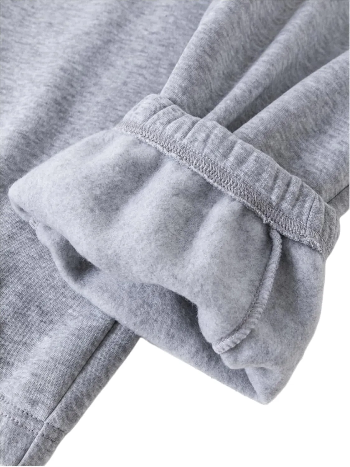 Mens Fleece Sweatpants Cotton Elastic Bottom Joggers with Pockets Active Athletic Baggy Running Sweat Pants