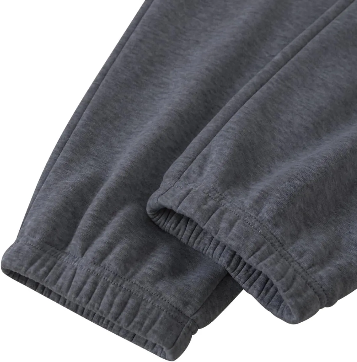 Mens Fleece Sweatpants Cotton Elastic Bottom Joggers with Pockets Active Athletic Baggy Running Sweat Pants