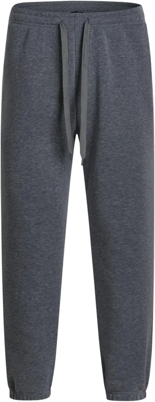 Mens Fleece Sweatpants Cotton Elastic Bottom Joggers with Pockets Active Athletic Baggy Running Sweat Pants