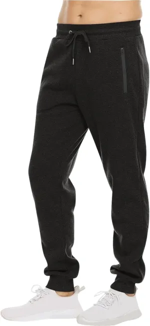 Mens Joggers Slim Fit Casual Elastic Sweatpants Athletic Sports Running Pants Activities Trousers with Zipper Pockets