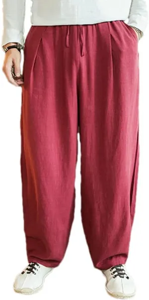 Men's Joggers Sweatpants Harem Pants Harajuku Style Ankle-Length Trousers Wide Leg Pants