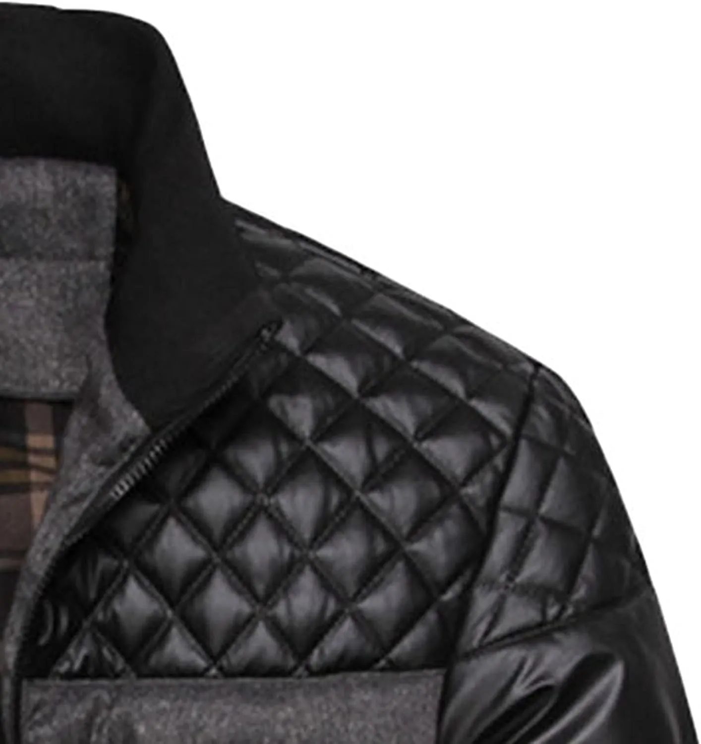 Men's Stand Collar Winter Jacket Male Patchwork Slim Fit Thicken Quilted Jacket Man Casual Cotton Padded Warm Coat
