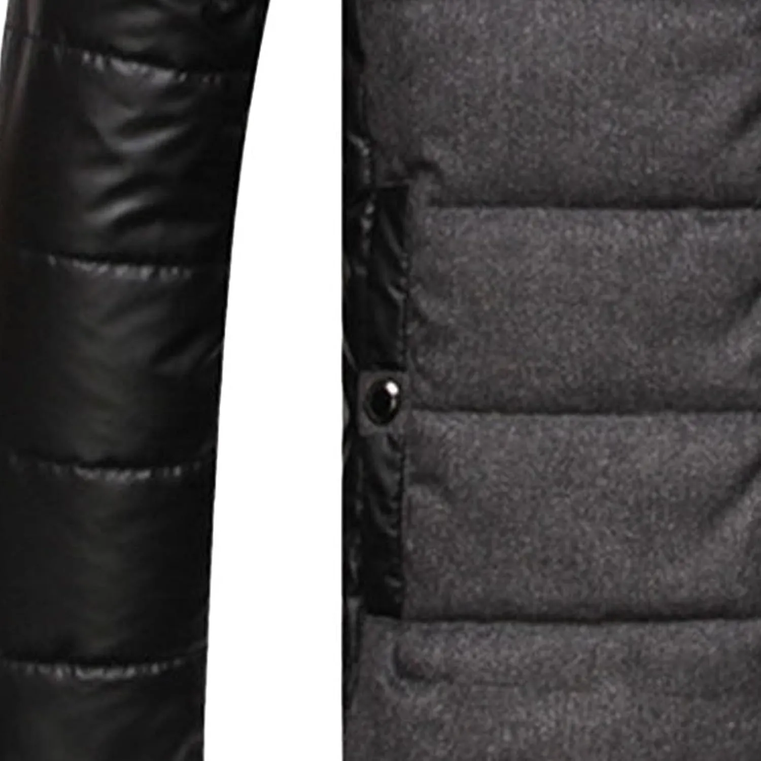 Men's Stand Collar Winter Jacket Male Patchwork Slim Fit Thicken Quilted Jacket Man Casual Cotton Padded Warm Coat