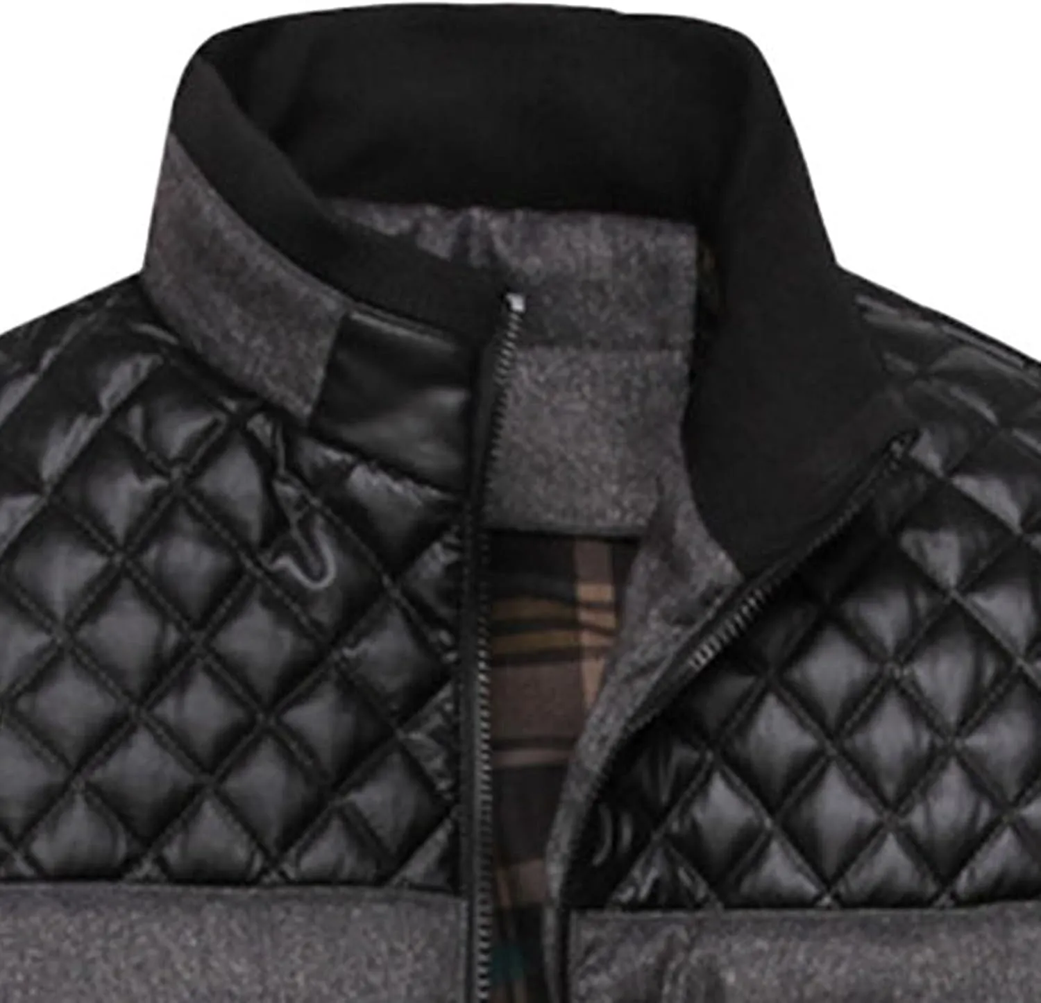 Men's Stand Collar Winter Jacket Male Patchwork Slim Fit Thicken Quilted Jacket Man Casual Cotton Padded Warm Coat