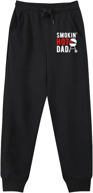 Men's Sweatpants Smokin' Hot Dad BBQ Utility Jogging Pants