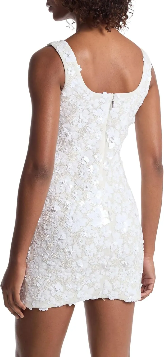 Michael Kors Women's Floral Sequin Tank Mini Dress
