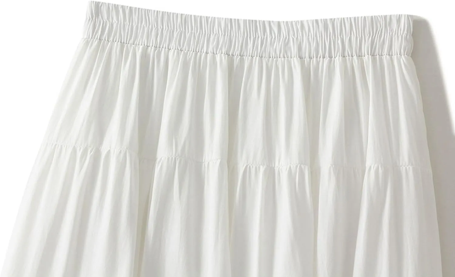 Midi Skirt for Women HIgh Waist A-line Summer Skirts Pleated Tiered Flowy Swing Beach Skirt
