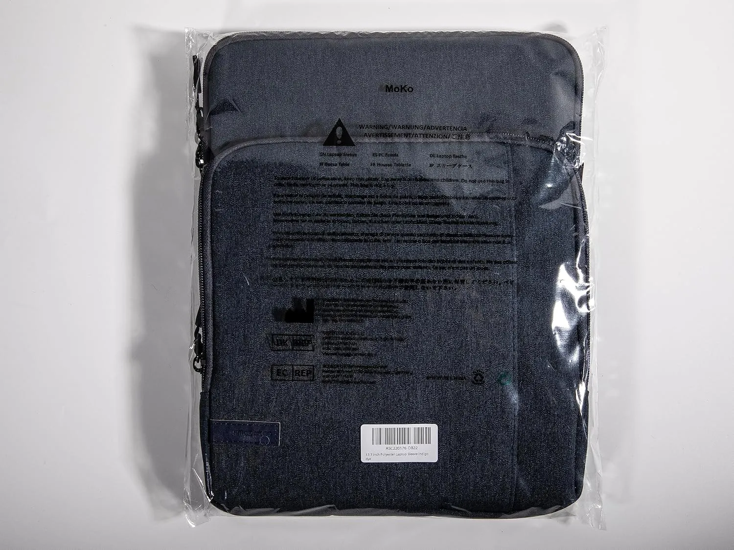 MoKo Laptop Sleeve Bag for 13.3-14 Inch, Notebook Carrying Case with Pocket Fits New MacBook Pro M3/M2 14" /13" M2/M1 Pro/M1 Max 14.2 2023-2021/Air 13.6" M2 2022, Surface Pro 9/8 13", Indigo