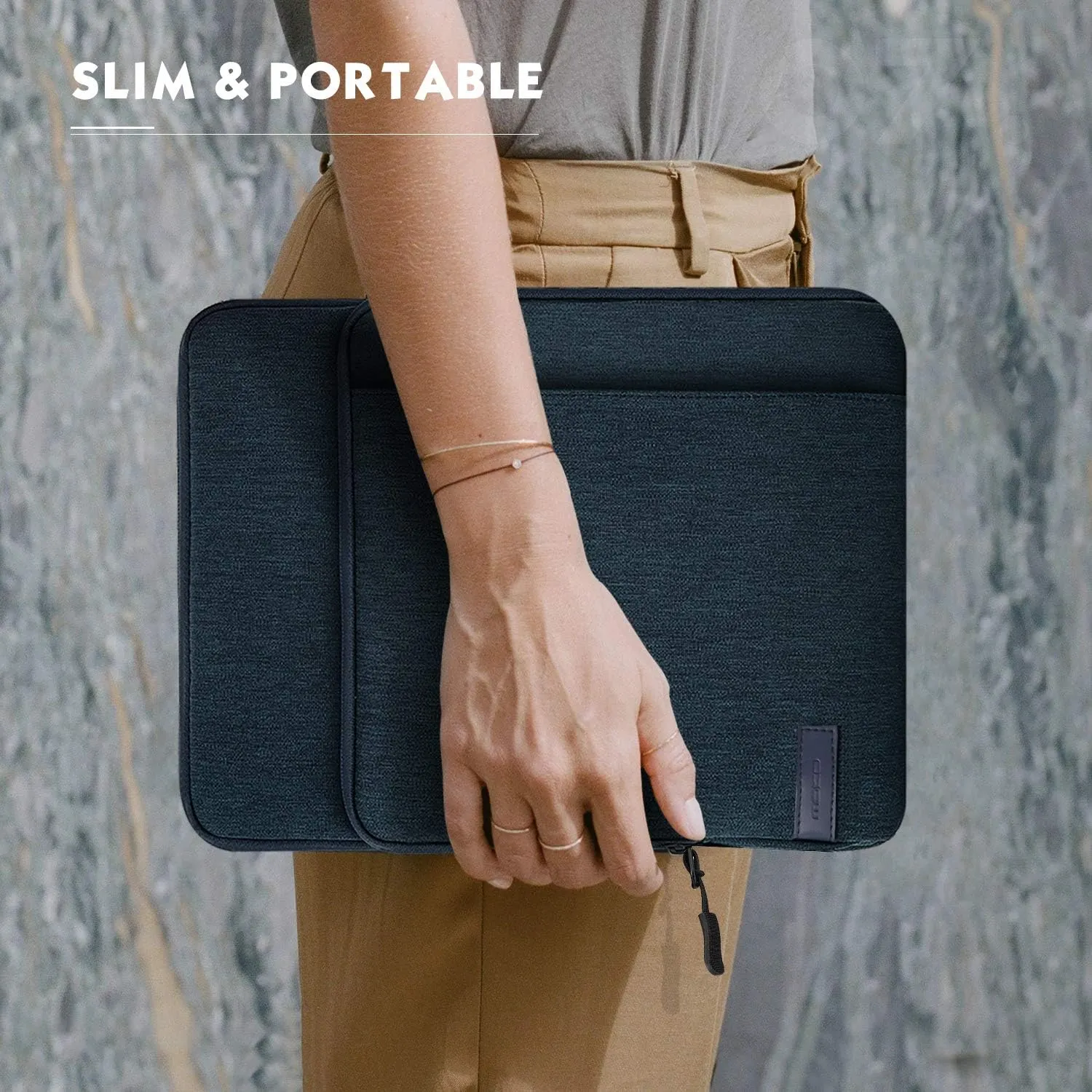 MoKo Laptop Sleeve Bag for 13.3-14 Inch, Notebook Carrying Case with Pocket Fits New MacBook Pro M3/M2 14" /13" M2/M1 Pro/M1 Max 14.2 2023-2021/Air 13.6" M2 2022, Surface Pro 9/8 13", Indigo