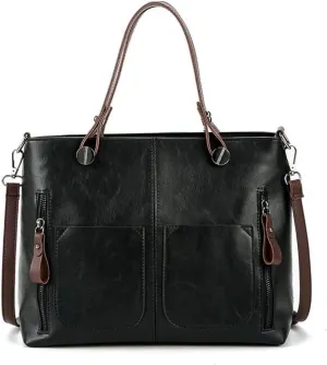 Multi Pockets Crossbody Retro Hobo Shoulder Top Handle Handbag Purse for Work Womens Tote Handbag