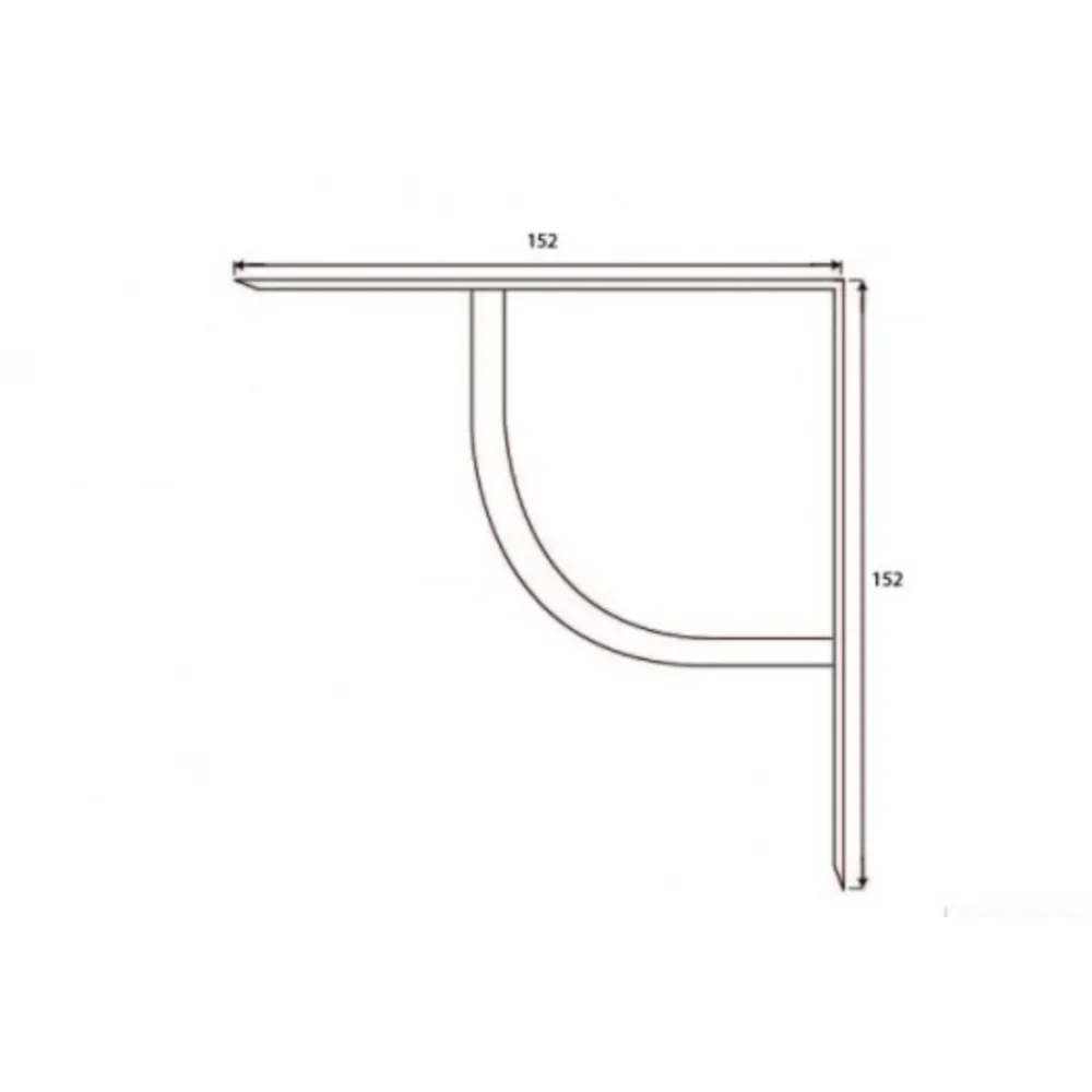 Natural Iron Plain Shelf Bracket