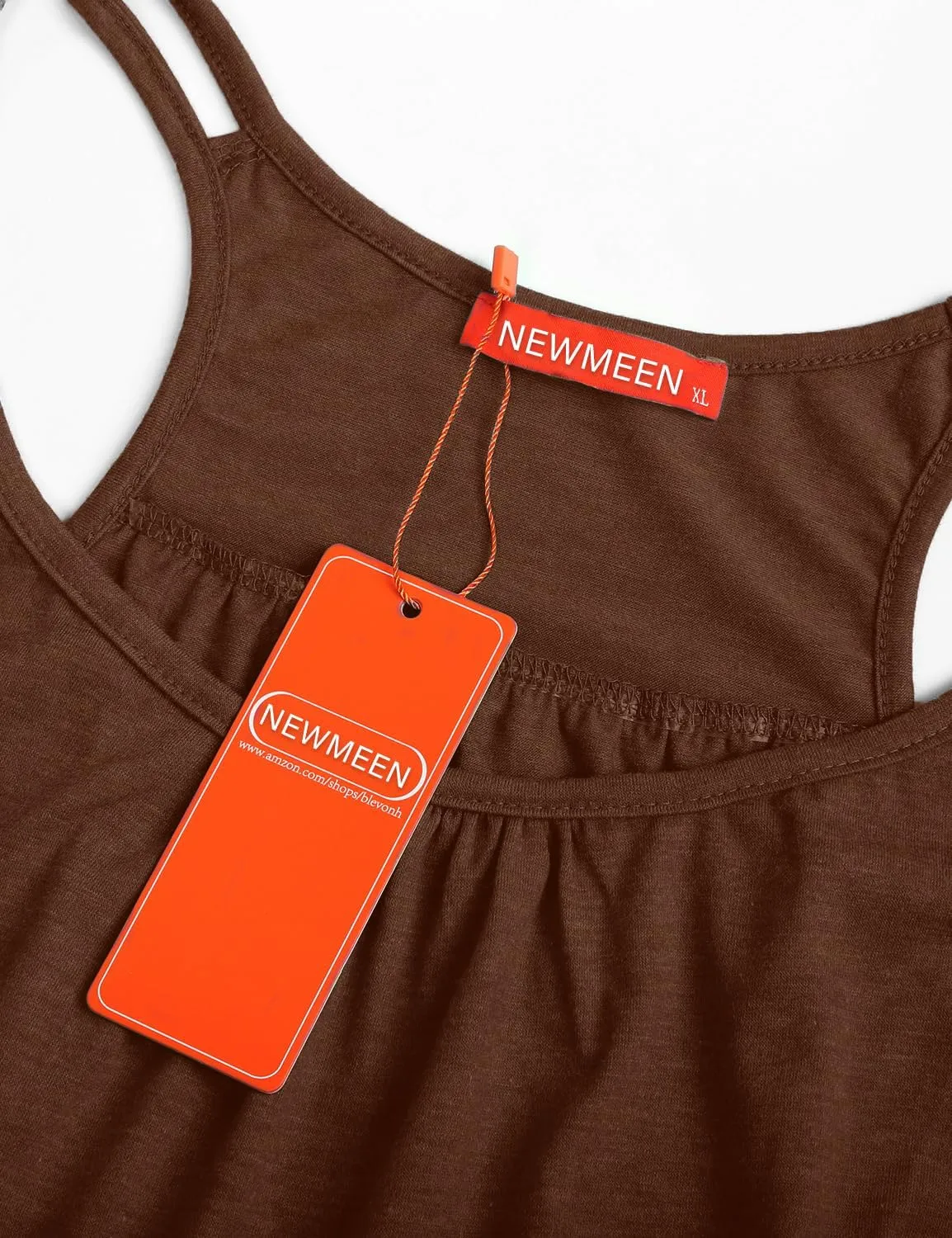 NEWMEEN Women's Scoop Neck Spaghetti Strap Racerback Sports Cami Tank Tops