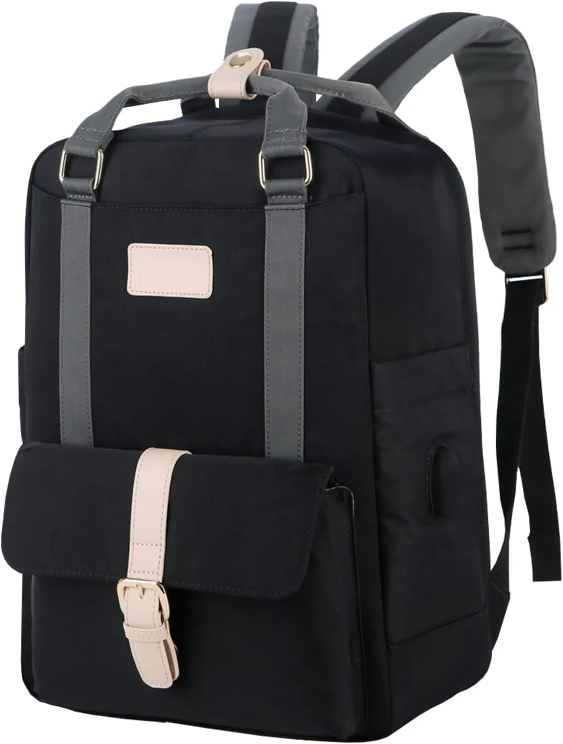 Nordace Eclat Smart Travel Backpack for Men & Women with USB Charging Port, Water Resistant - Light & Durable Laptop for Everyday, Hiking, Work - 15.6 Inch (Black)