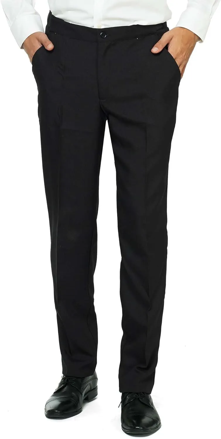 Offstream Men's Party Costume - 2 Piece Solid Color Outfit for Halloween Party with Jacket - Pants & Tie