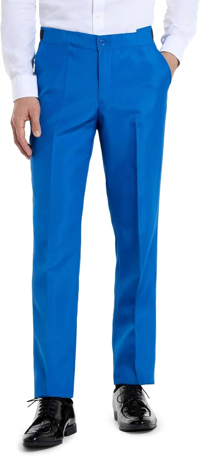 Offstream Men's Party Costume - 2 Piece Solid Color Outfit for Halloween Party with Jacket - Pants & Tie