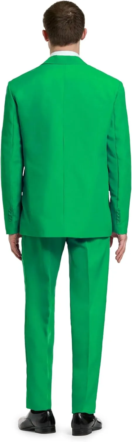 Offstream Men's Party Costume - 2 Piece Solid Color Outfit for Halloween Party with Jacket - Pants & Tie