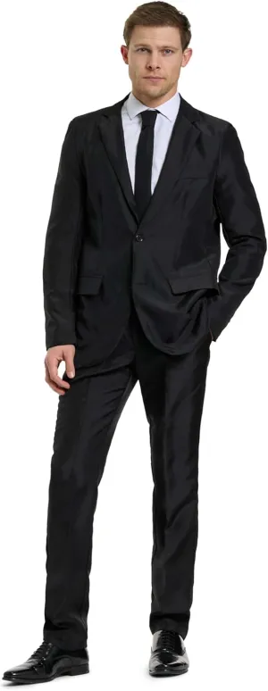 Offstream Men's Party Costume - 2 Piece Solid Color Outfit for Halloween Party with Jacket - Pants & Tie