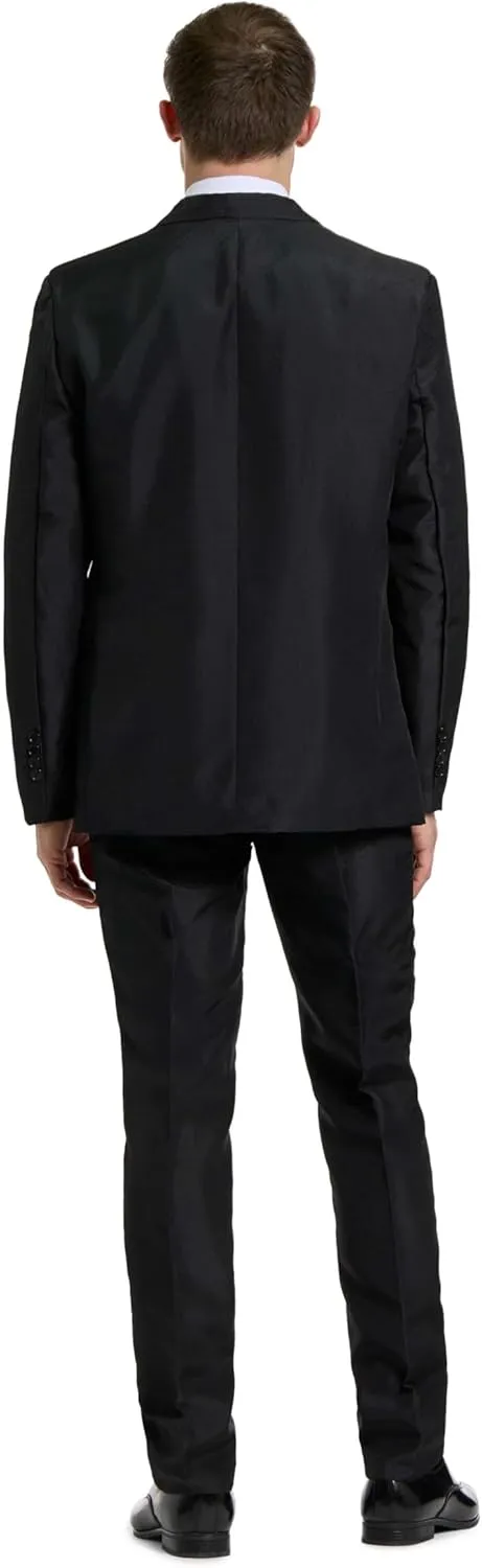 Offstream Men's Party Costume - 2 Piece Solid Color Outfit for Halloween Party with Jacket - Pants & Tie