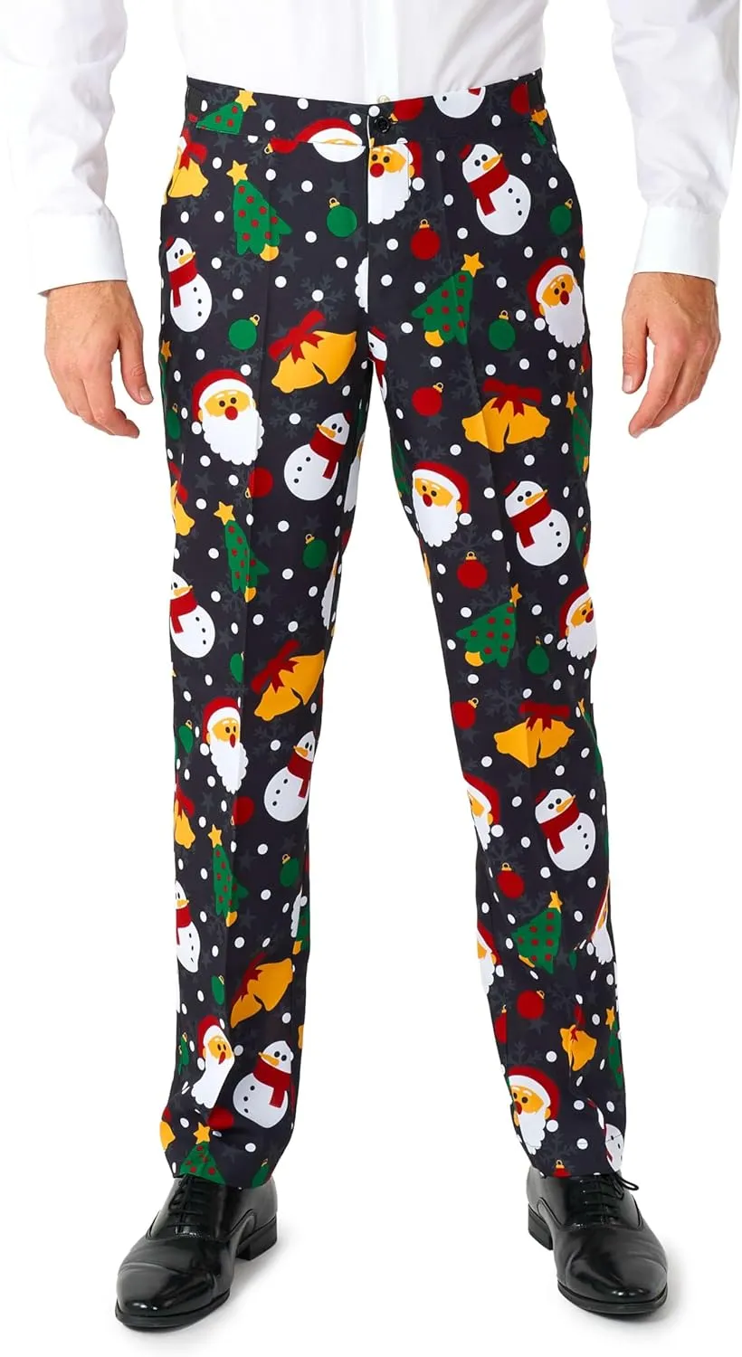 Offstream Men's Party Costumes - Christmas Theme Party Suits - Slim Fit - Includes Matching Blazer Jacket, Pants & Tie