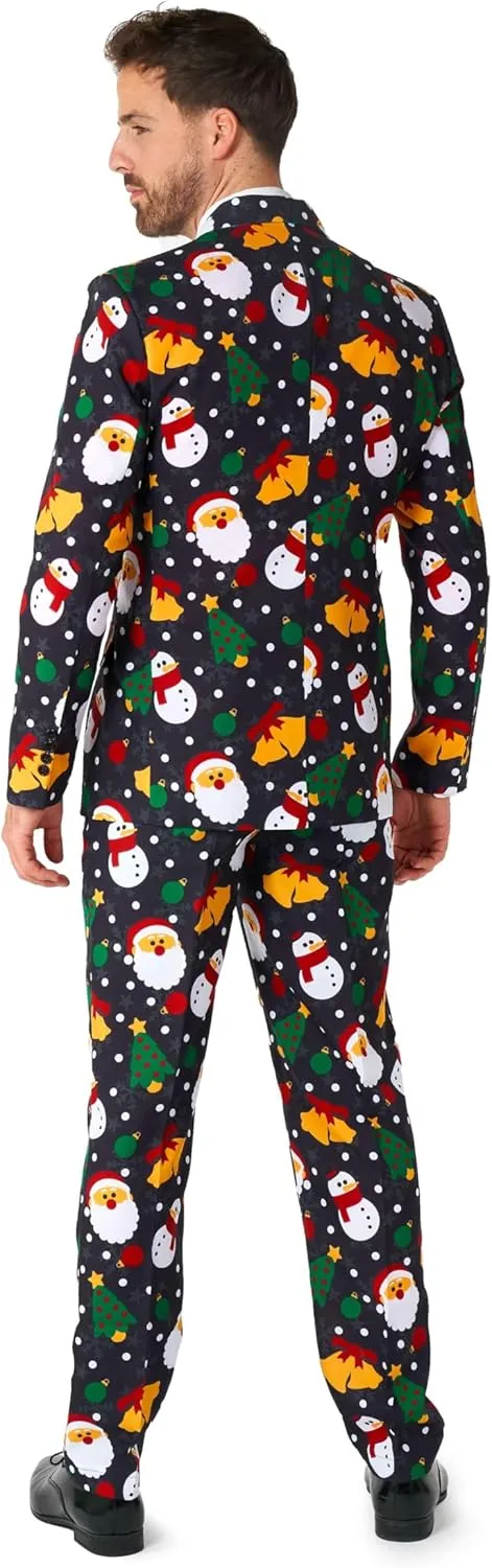 Offstream Men's Party Costumes - Christmas Theme Party Suits - Slim Fit - Includes Matching Blazer Jacket, Pants & Tie