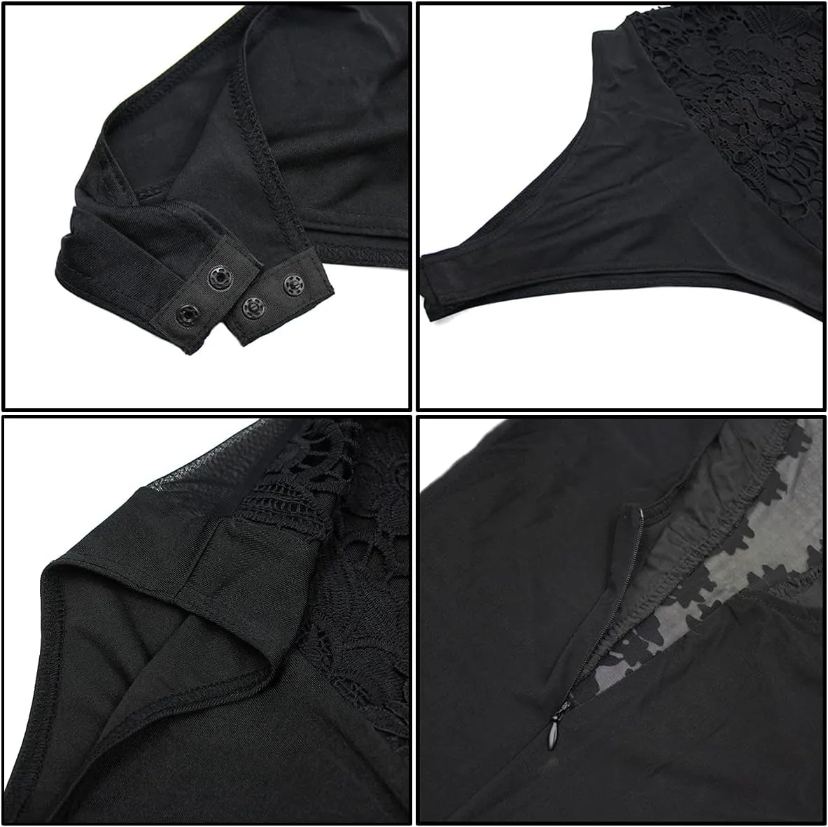 RARITYUS Women Sexy Lace Bodysuit Jumpsuit See Through Mesh Sleeveless/Long Sleeve Tops Swimsuit for Party Outfit