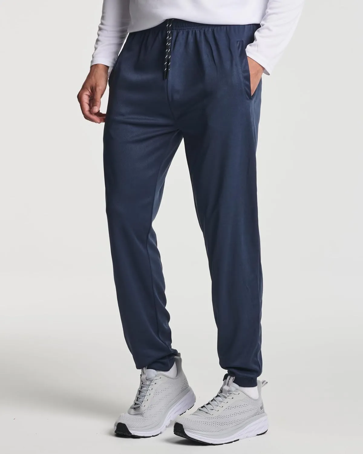 Real Essentials 3 Pack: Men's Tech Mesh Active Athletic Casual Jogger Sweatpants with Pockets(Available in Big & Tall)