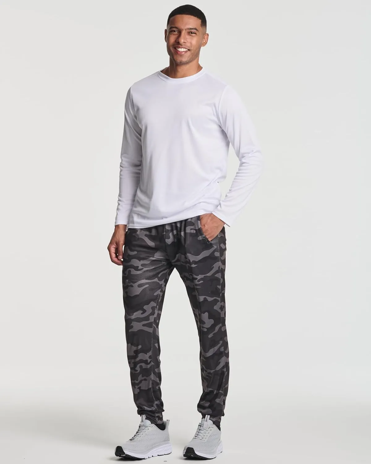 Real Essentials 3 Pack: Men's Tech Mesh Active Athletic Casual Jogger Sweatpants with Pockets(Available in Big & Tall)
