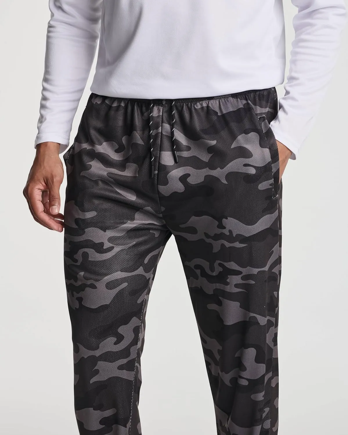 Real Essentials 3 Pack: Men's Tech Mesh Active Athletic Casual Jogger Sweatpants with Pockets(Available in Big & Tall)