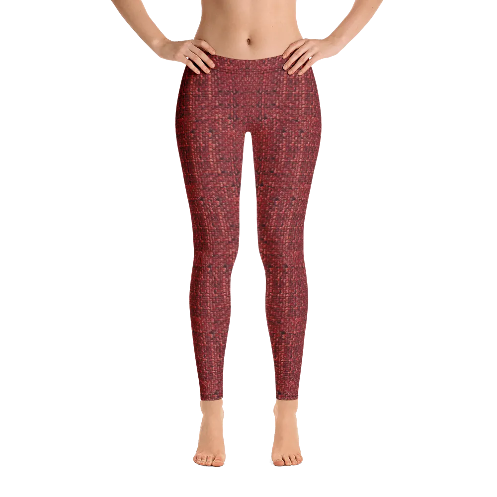 Red Boucl Leggings
