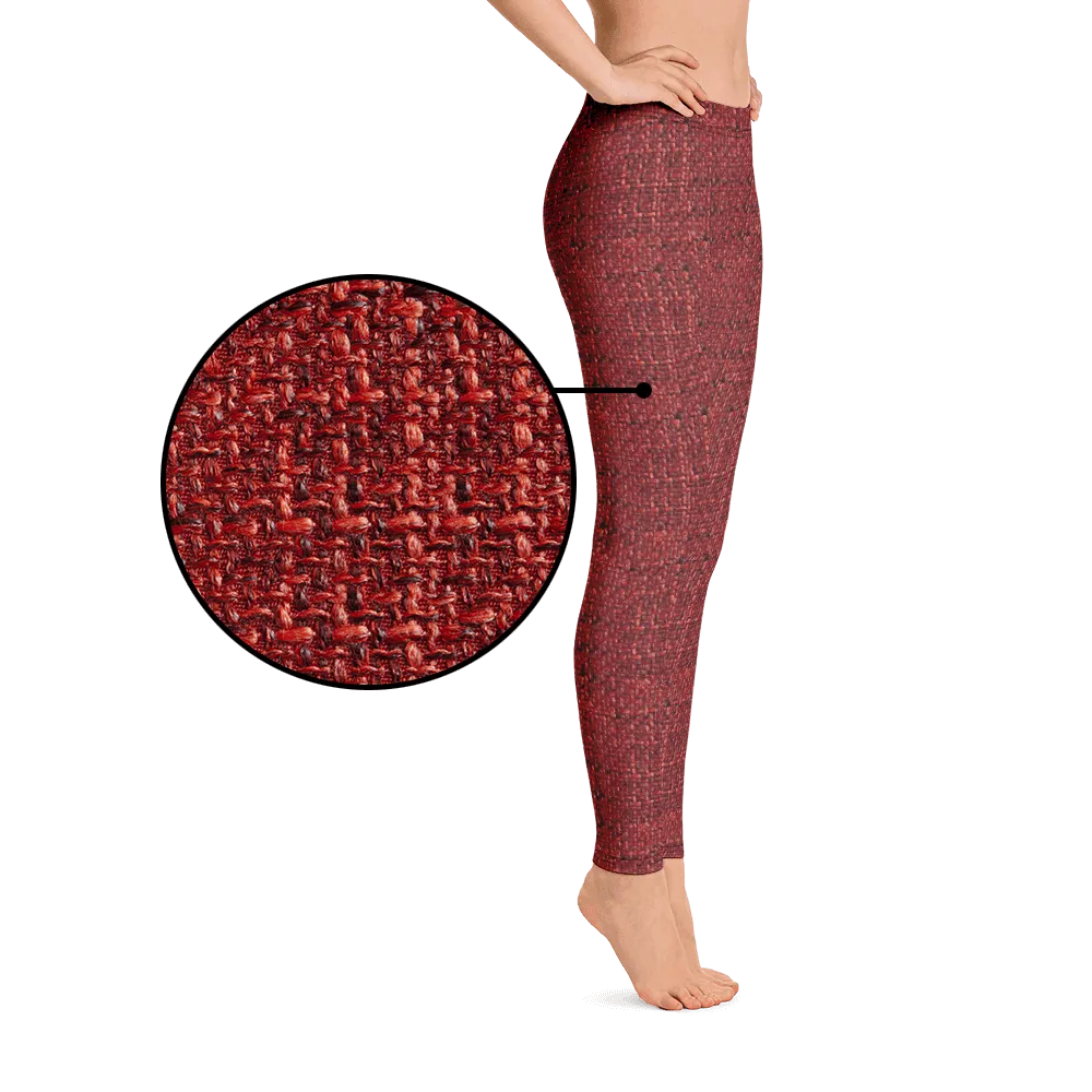 Red Boucl Leggings