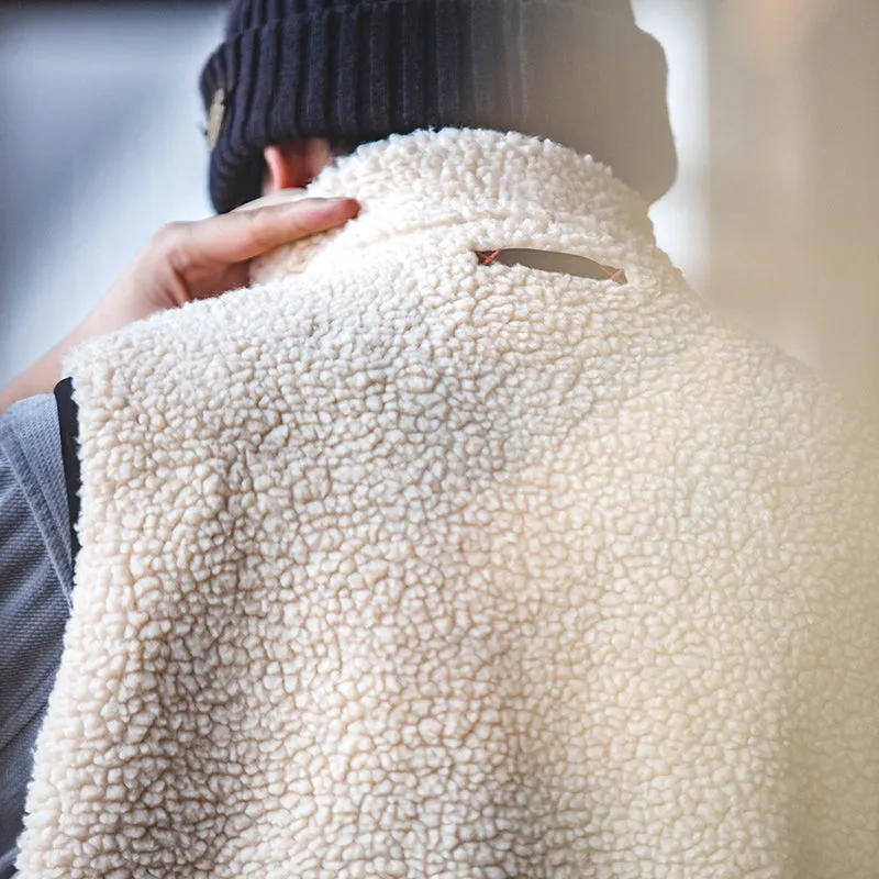 Retro Imitation Lamb Wool Vest