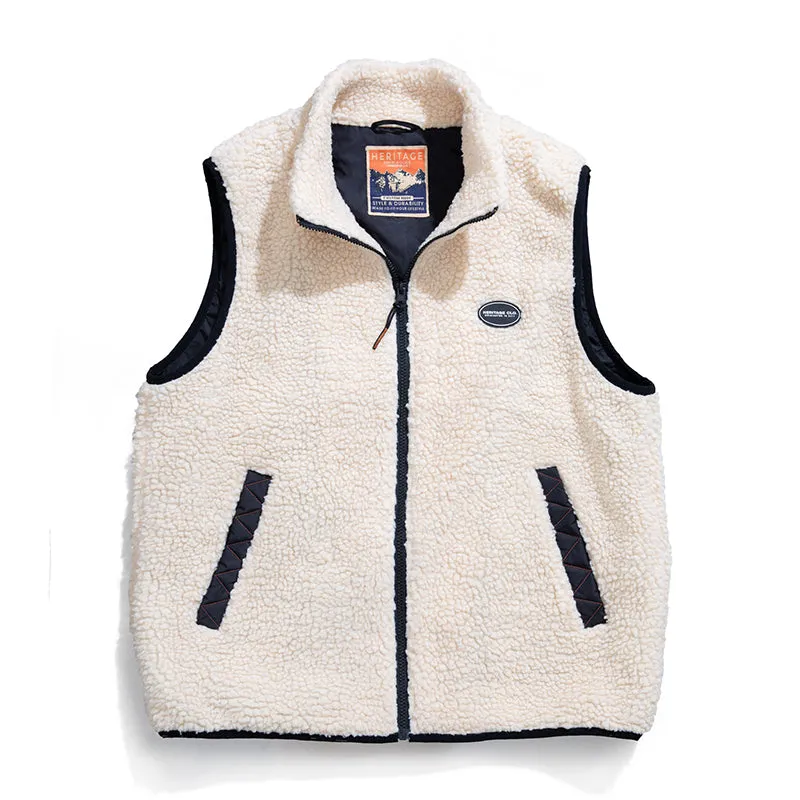 Retro Imitation Lamb Wool Vest