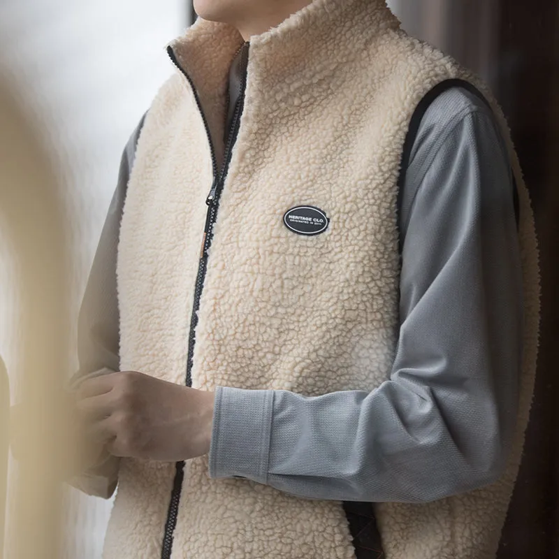 Retro Imitation Lamb Wool Vest