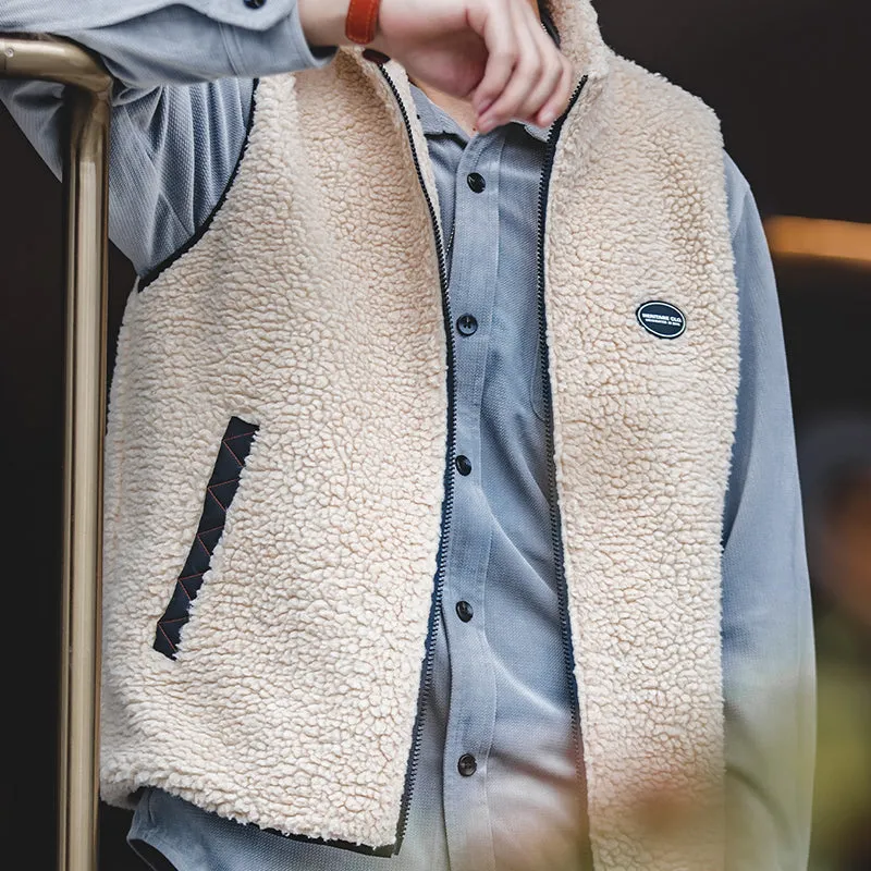 Retro Imitation Lamb Wool Vest