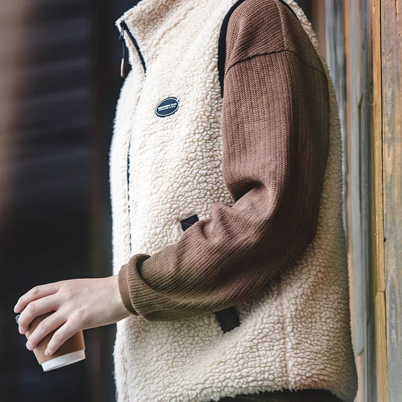 Retro Imitation Lamb Wool Vest